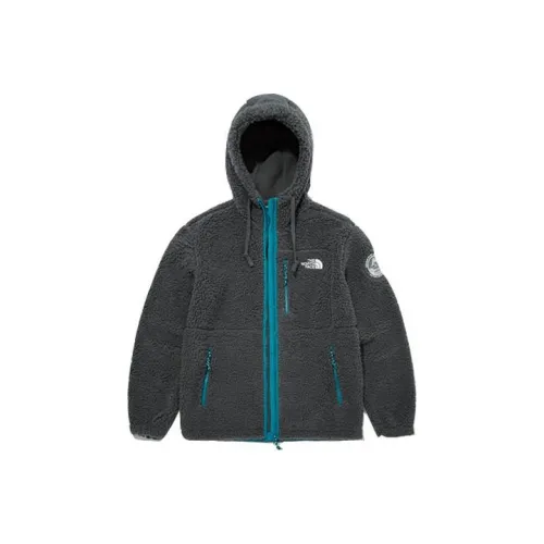 THE NORTH FACE Play Green Fleece Hoodie Charcoal Grey Unisex Korea Version