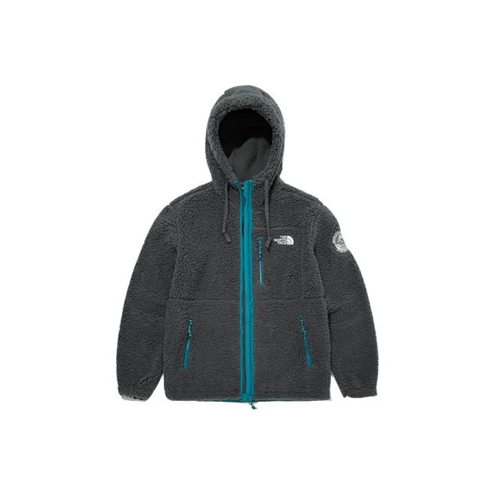 THE NORTH FACE Play Green Fleece Hoodie Charcoal Grey Unisex Korea Version-0