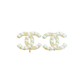 CHANEL Metal, Glass, Pearl, Crystal Clip On Earrings Unisex