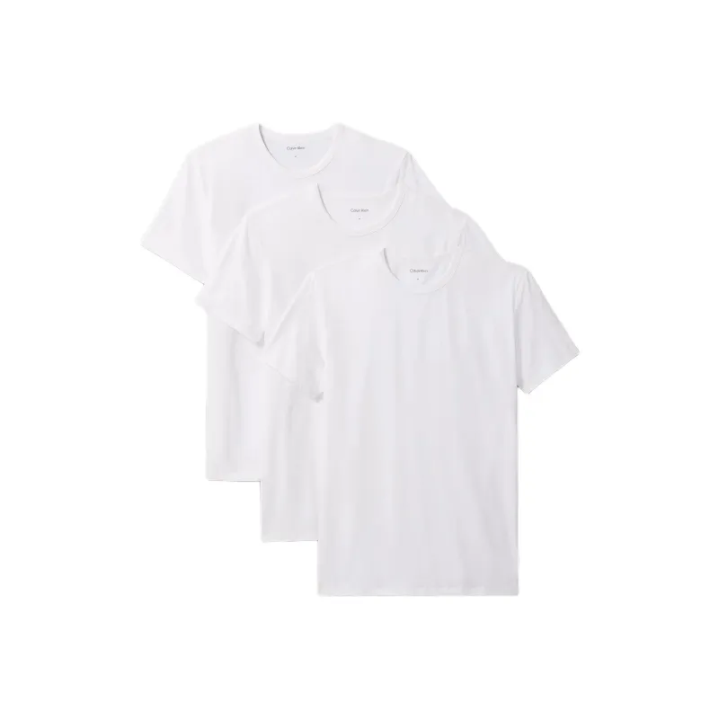 CALVIN KLEIN T Shirt Europe Version Men's 3 Pack White-0