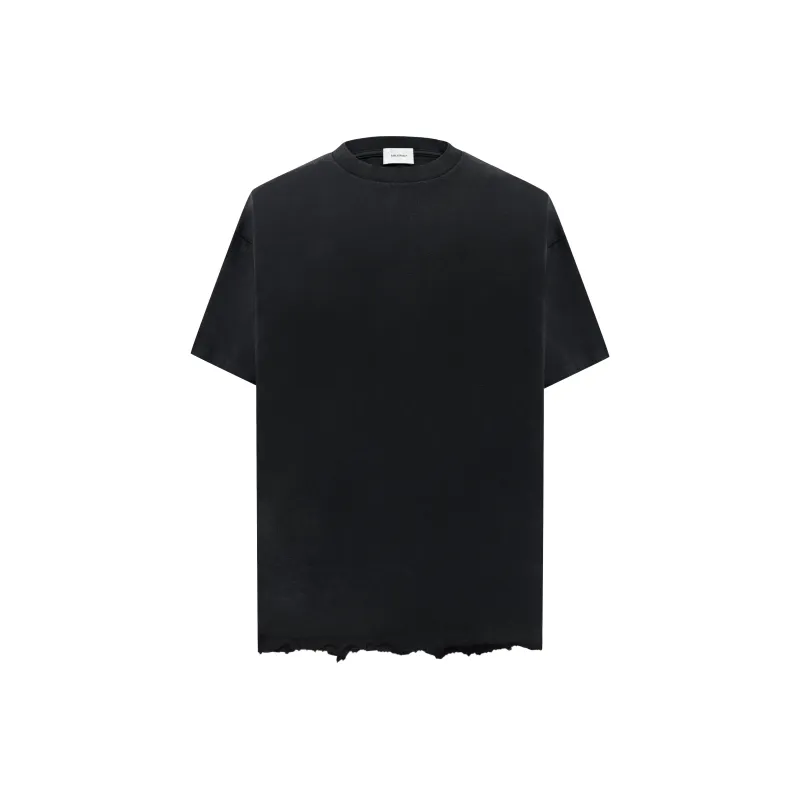 Askyurself Short Sleeved T Shirts Unisex Washed Black-0