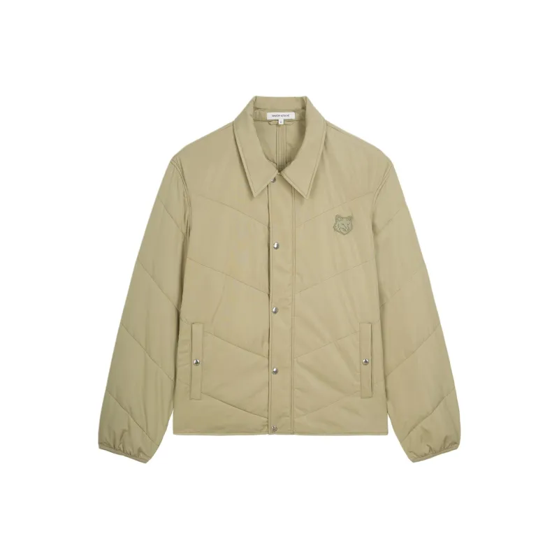 Maison Kitsune Bold Fox Head Quilted Snapped Jacket-0