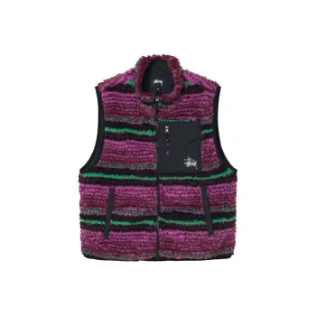 Stussy Striped Sherpa Vest
