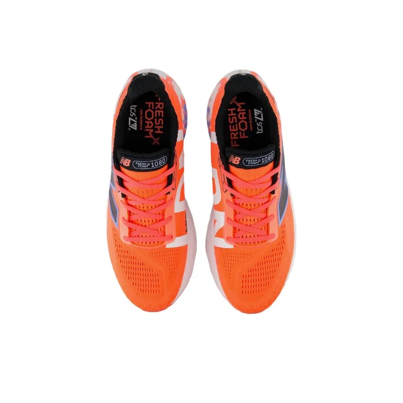 New Balance Fresh Foam X 1080 V14 Anti Slip Wear Resistant Low Top Casual Running Shoes Men's Orange-1