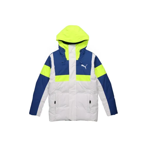 PUMA Down Jackets Men White Glacier Blue