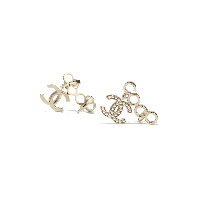 CHANEL Earrings Women's Gold-1