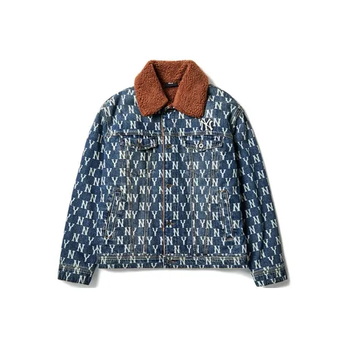 MLB Mlb Old Flower Denim Jacket Unisex Denim Blue