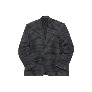 Balenciaga Checkered Tailored Knit Jacket