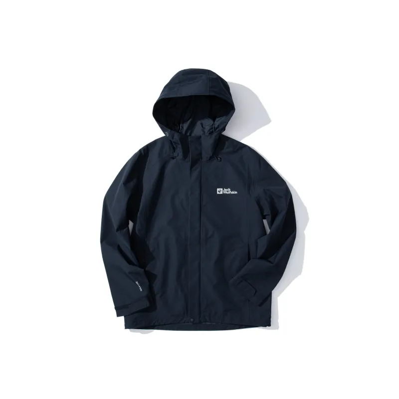 Jack Wolfskin Outdoor Hiking Waterproof And Windproof Windbreaker Jacket Men's-21