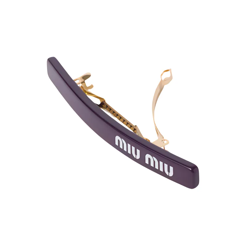 MIU MIU Hair Clips Women's Purple/White-1