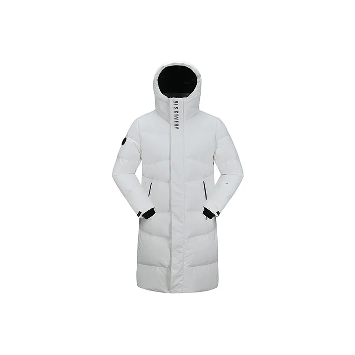 Discovery Expedition Solid Color Hooded Long Down Jacket Unisex-4