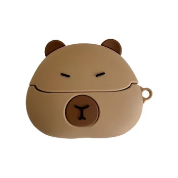CHRROTA Compatibility With Apple AirPods 4 Silicone Cartoon Brown Bear Headphone Cases