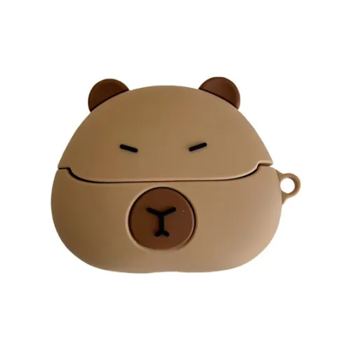 CHRROTA Compatibility With Apple AirPods 4 Silicone Cartoon Brown Bear Headphone Cases