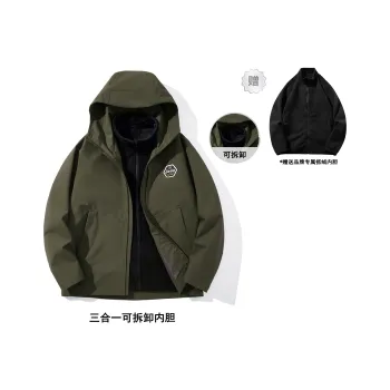 JEEP SPIRIT Waterproof And Windproof To Keep Warm Windbreaker Jacket Unisex