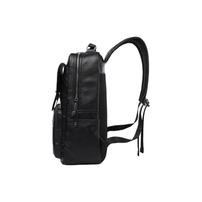 VIHUS PU Laptop Bag Backpack Men's Black-2