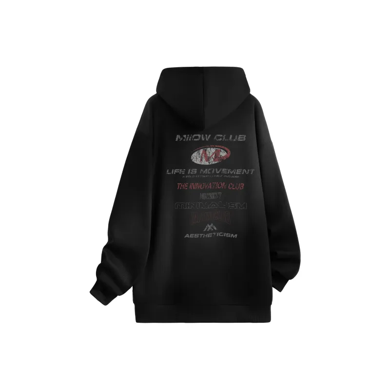 MIIOW Trend Party Series Sweatshirt Unisex Black-0