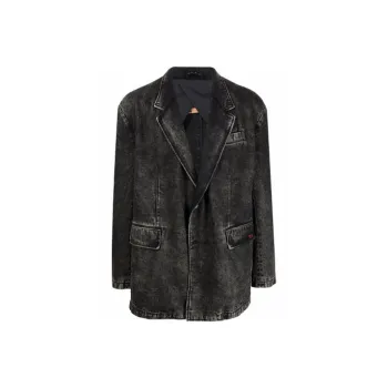 DIESEL Denim Jackets Men Black