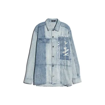 IEW.H Loose Fit Denim Jacket Men's Denim Blue