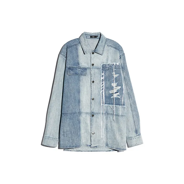 IEW.H Loose Fit Denim Jacket Men's Denim Blue-0