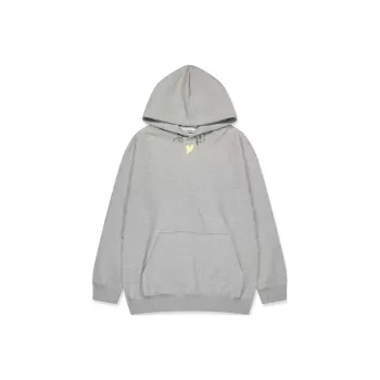 KIMHEKIM Heart Patch Oversized Hoodie Sweatshirt Unisex Grey/Gray