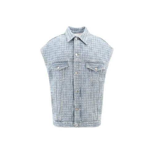 Givenchy 4G Denim Oversized Sleeveless Jacket