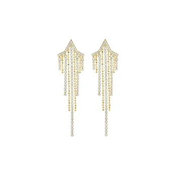 Swarovski Fit Earrings Women's Gold/White