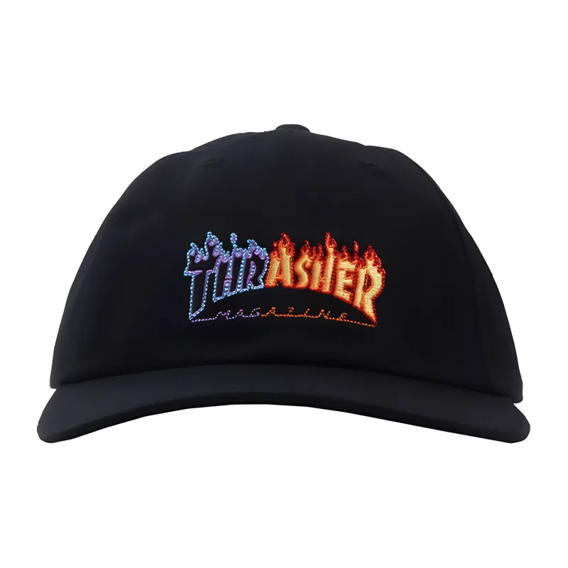Thrasher Cotton Baseball Caps Unisex Black-1
