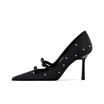 Feo Dvke Slim Heel High Heels Women's Black Gift Box Set