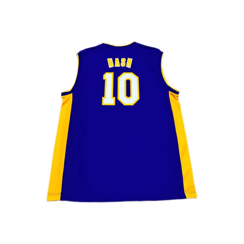 Adidas x NBA Los Angeles Lakers Basketball Jersey Unisex Purple Gold-1