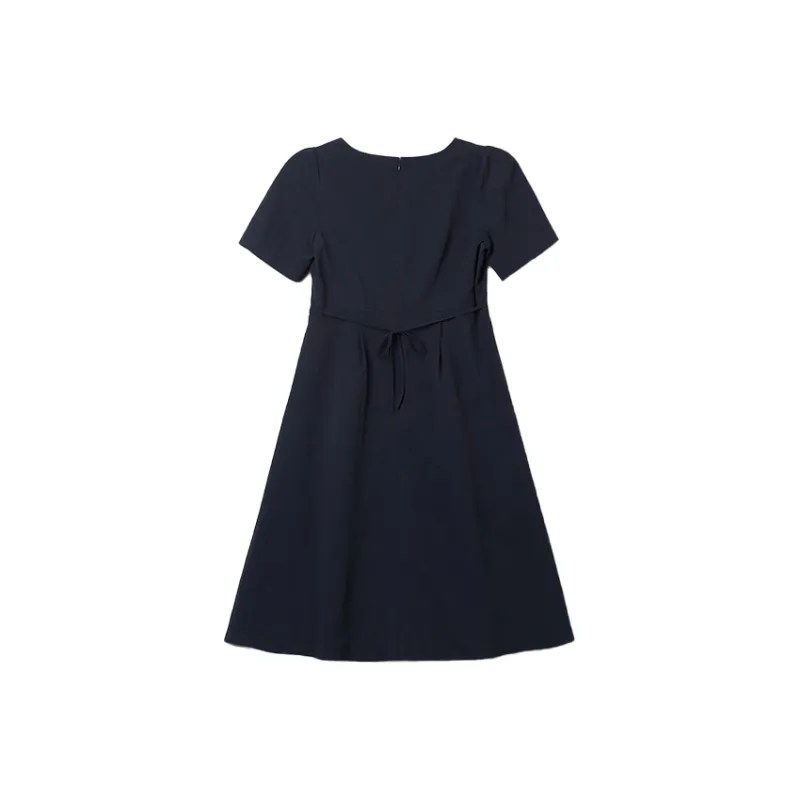 SPAO Short Sleeved Dress Women's Marine Blue-1