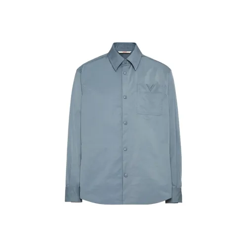 Valentino Logo Plaque UGGed Shirt Jacket