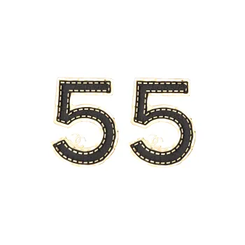 CHANEL Earrings Women's Black