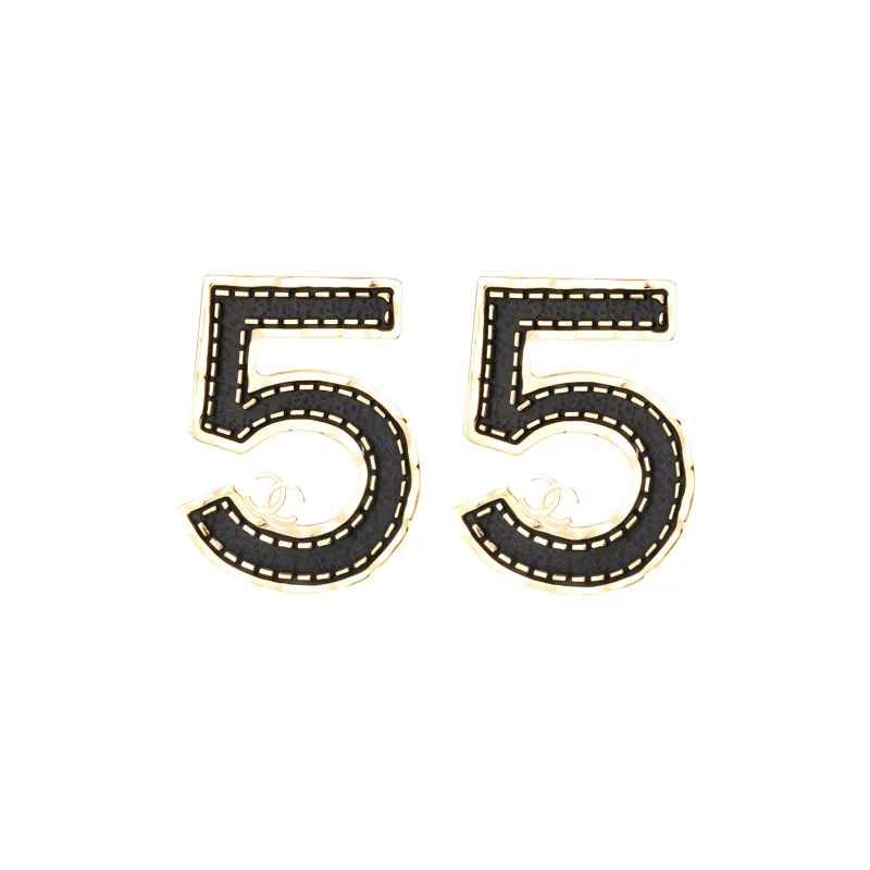 CHANEL Earrings Women's Black-0