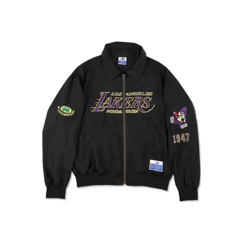 Nba X WIND AND SEA NBA X PARAPPA THE RAPPER Collaboration Jackets Unisex Black-0
