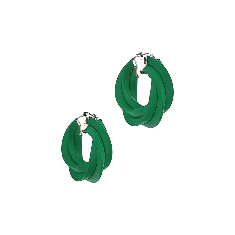 Bottega Veneta Twisted Hoop Earrings-1