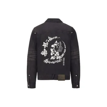EVISU Denim Jackets Men Black