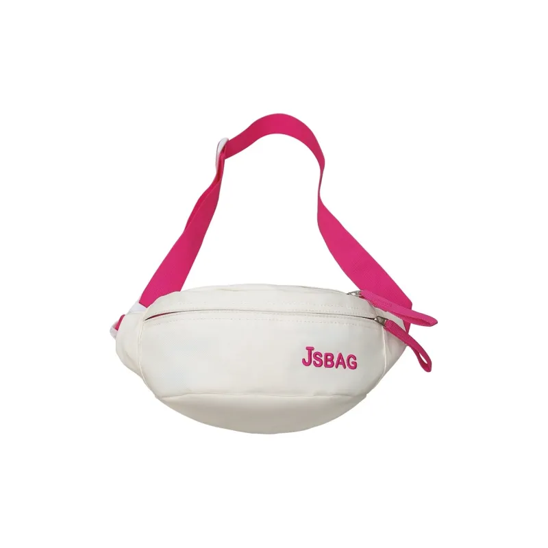 BUBM Nylon Fanny Pack Unisex Black/Yellow/Pink/Blue/White & Green/White & Rose Red-0