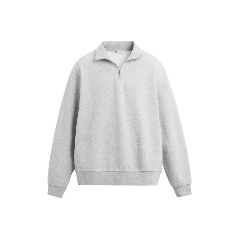 ZARA Sweatshirt Men's 1Zebra Print Gray-0