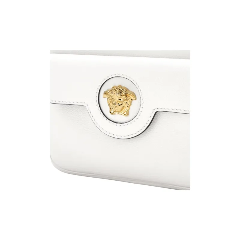 FANSIZHE La Medusa Cow Leather Messenger Bag, Shoulder Bag Women's White-2