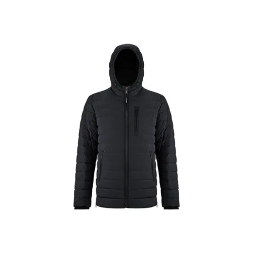 Moose Knuckles FW21 Solid Color Hooded Down Jacket Men's Dark Blue