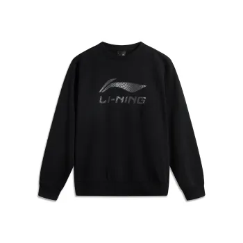 LiNing Sports Life Collection Sweatshirt Unisex Matte Black Black Logo Pattern