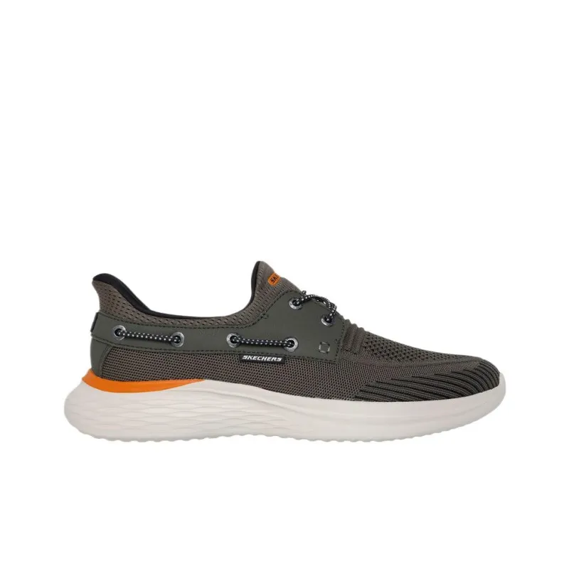 Skechers Lawson Parasail Low Top Casual Shoes Men's Olive Green-1