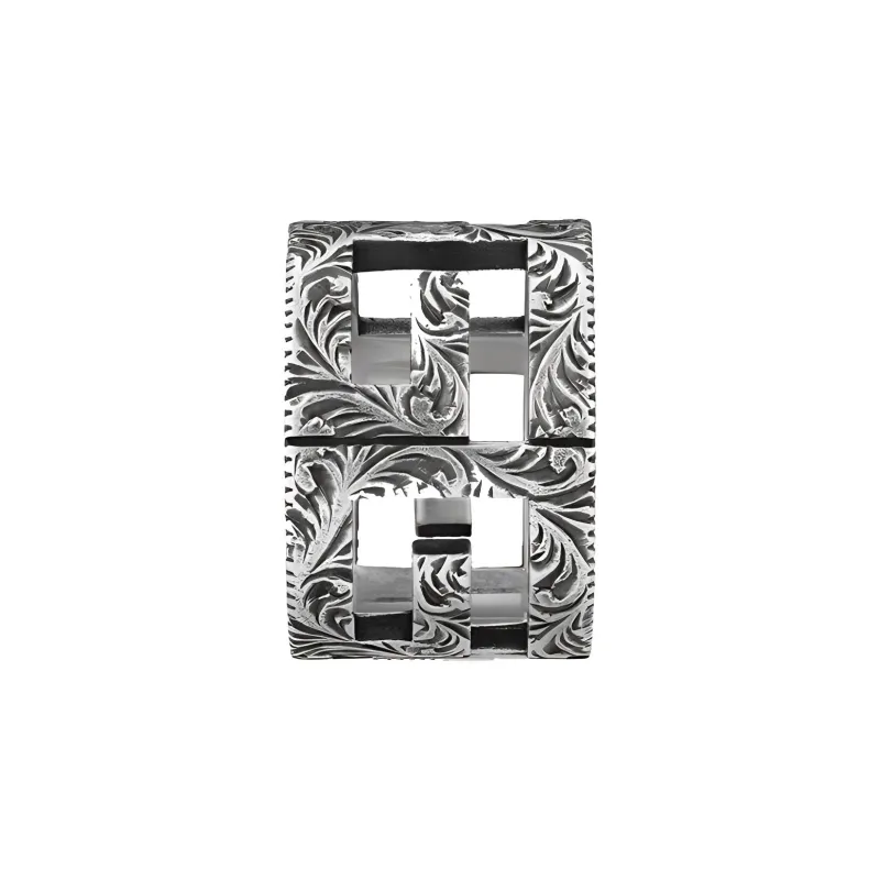 GUCCI Cubed G Motif Logo Ring-2