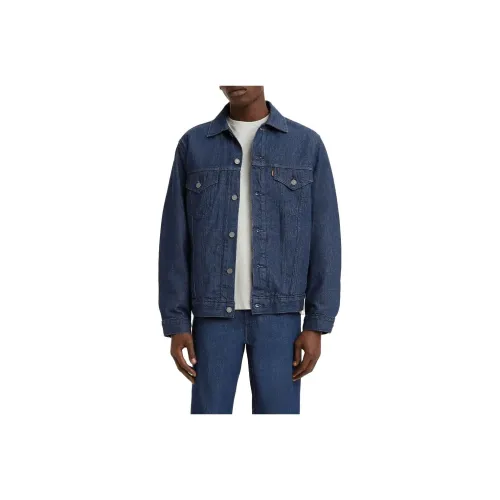 Levis logos/Levi's SS23 WellThread Series Denim Jackets Men Dark Blue