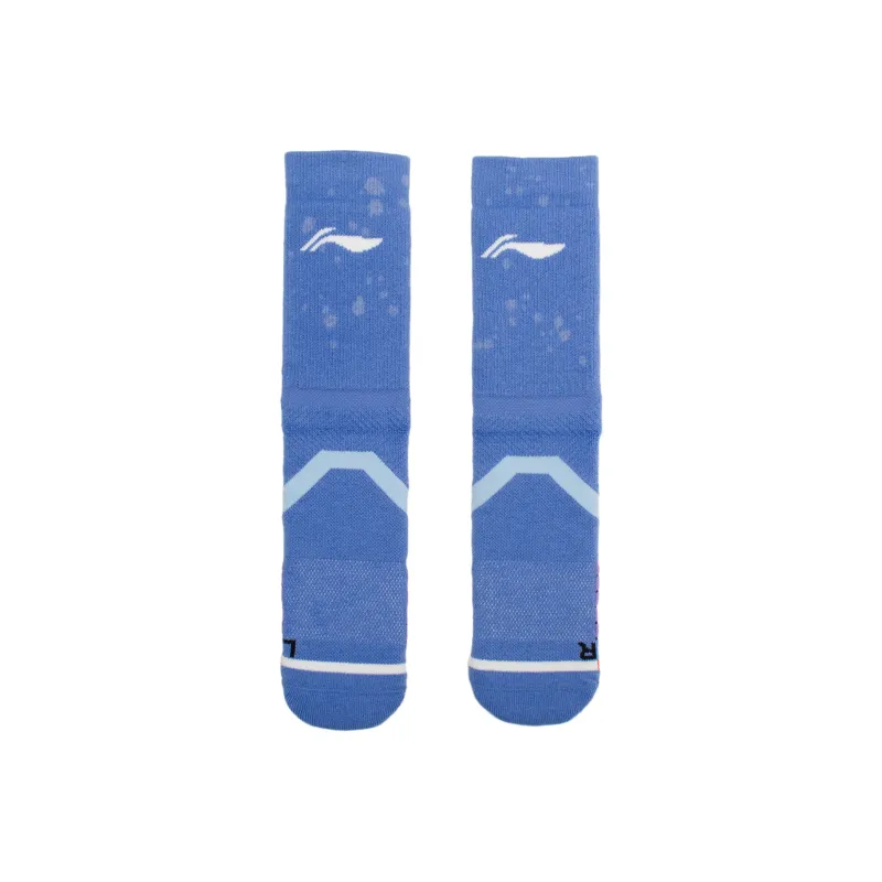 LiNing Mid Calf Socks Unisex 1 Pack Blue-2