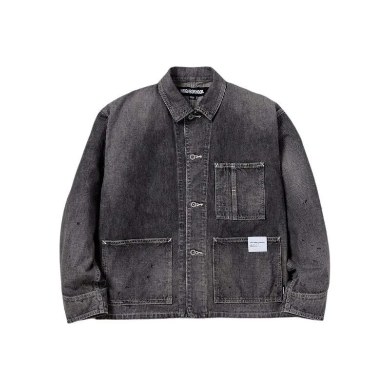NEIGHBORHOOD Washed Short Coverall Jacket-1
