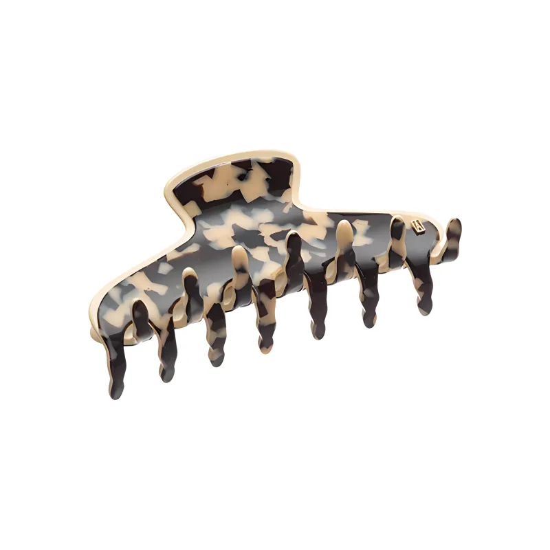ALEXANDRE DE PARIS Vincent Collection Large Claw Clip Women's Brown/Black-3