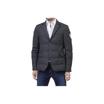 Moncler Denim Jackets Men Dark Gray