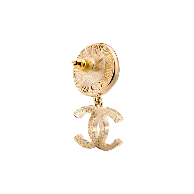 CHANEL Earrings Women's Gold-2