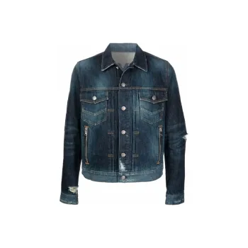 BALMAIN FW21 Denim Jacket Men's Dark Blue